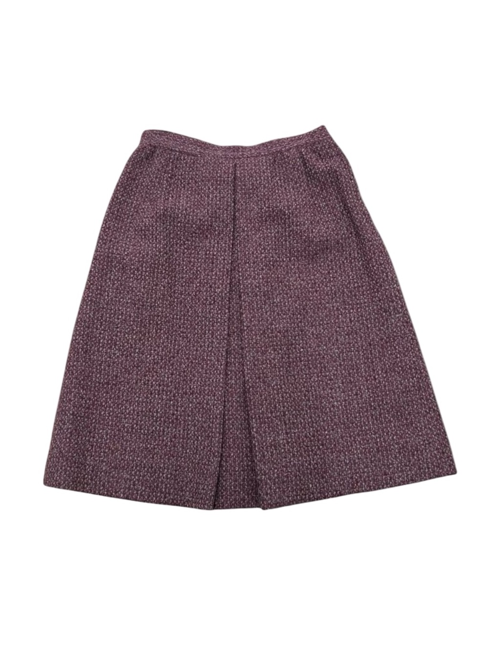 Women’s Vintage 1990s Maroon Wool Skirt Classic Midi